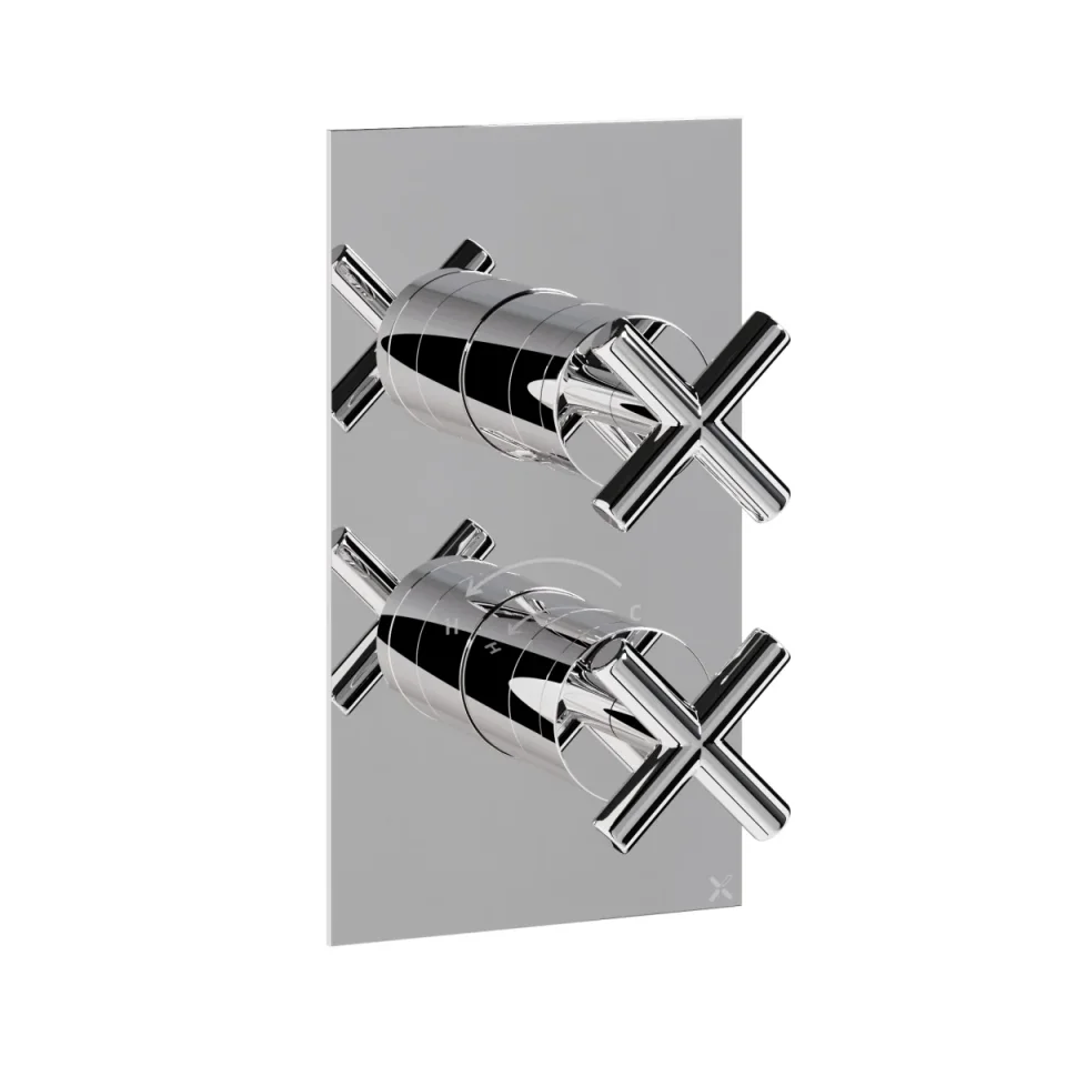 Crosswater MPRO Crosshead 2 Handle Trimset (must be paired with WLBP1000RC+ or WLBP1500RC_V2) Chrome product image - Image 1