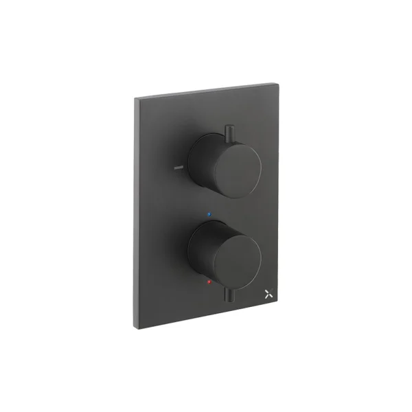 Crosswater Crossbox Mpro 2 Outlet Trim & Levers Matt Black