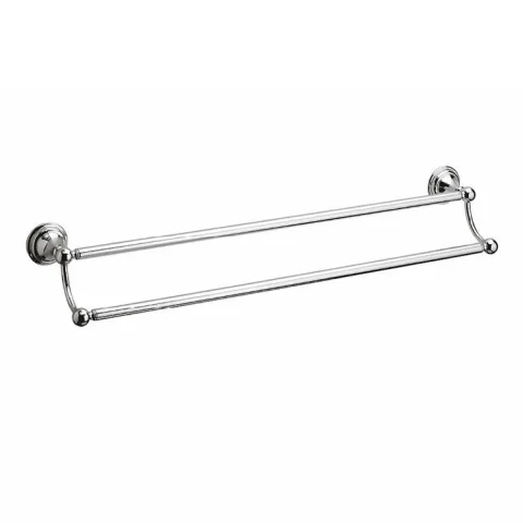 Crosswater Belgravia Double Towel Rail 600mm Chrome detail view - Image 2