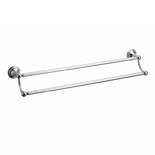 Crosswater Belgravia Double Towel Rail 600mm Chrome detail view - Image 2