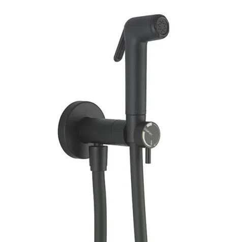 Crosswater MPRO Integrated Douche Valve Handset & Holder Brushed Matt Black detail view - Image 2