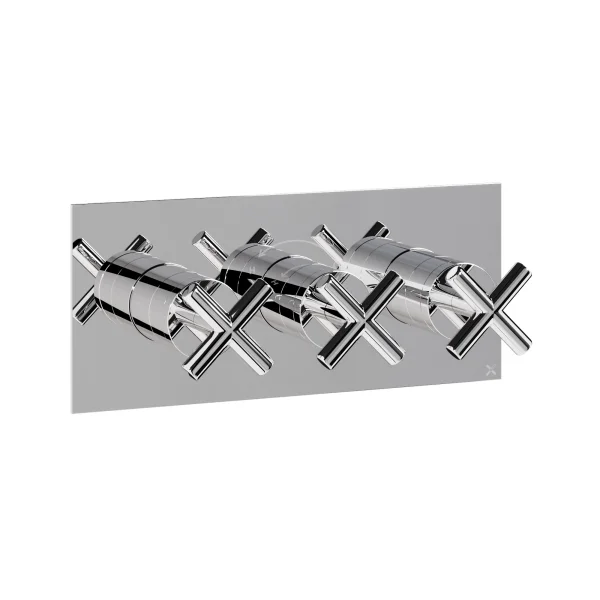 Crosswater MPRO Crosshead 3 Handle Trimset (must be paired with WLBP2001RC_V2 or WLBP3001RC_V2) Chrome