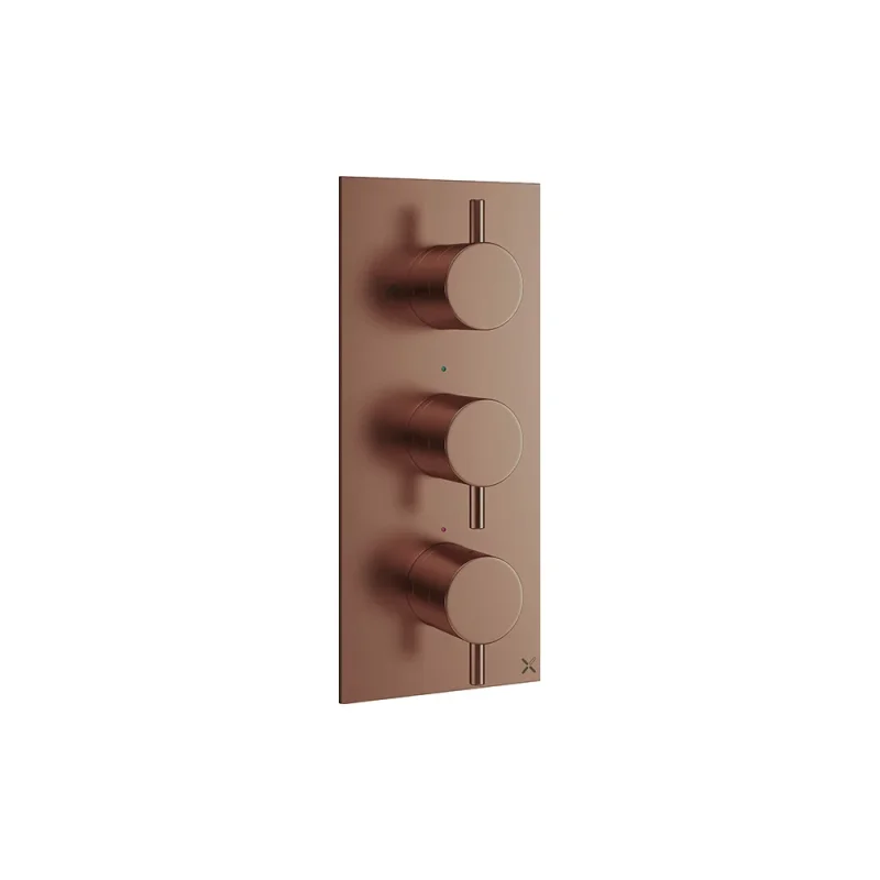 Crosswater Mpro 3 Handle Shower Bath Handset Etched Trimset Portrait Brushed Bronze product image - Image 1