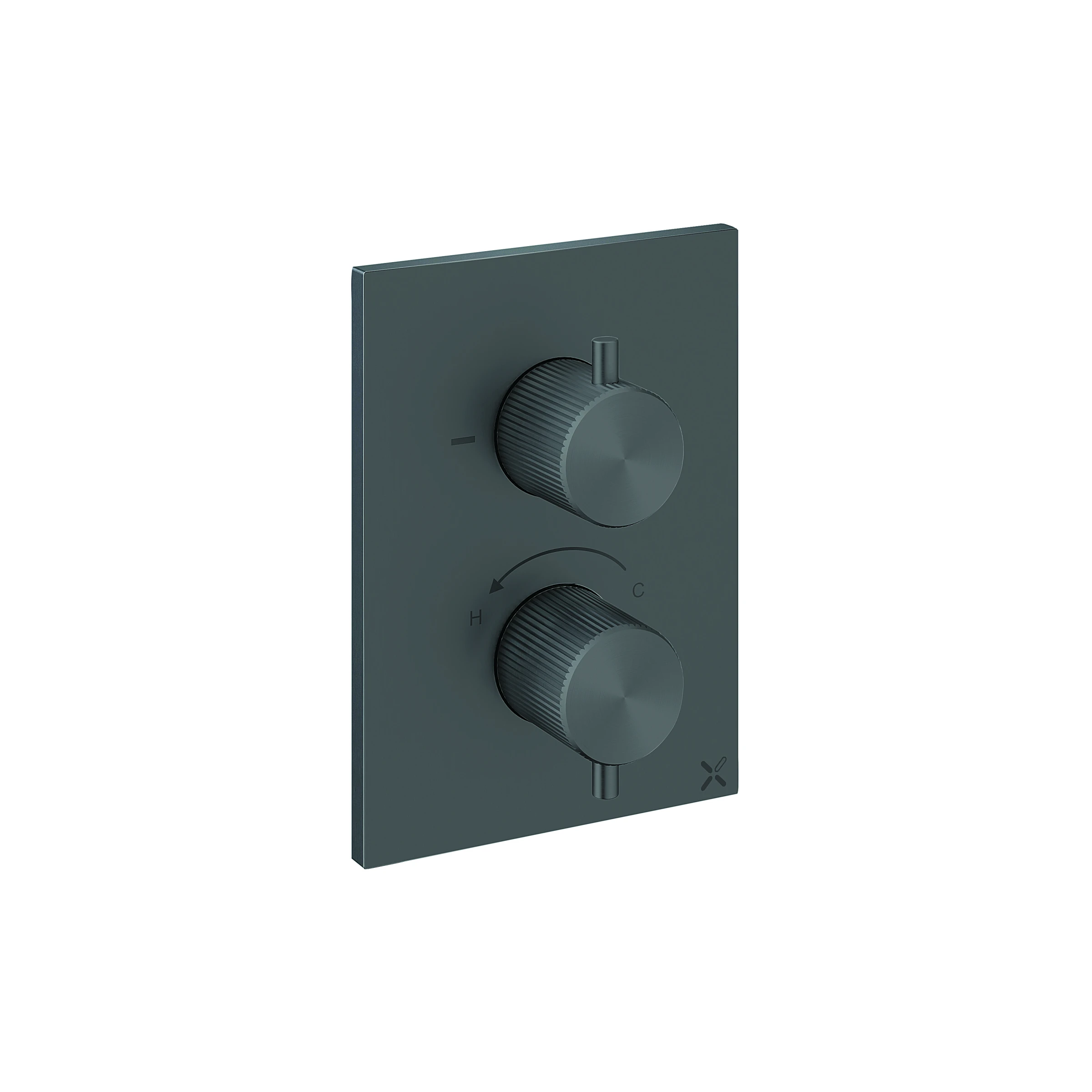 Crosswater Crossbox 3ONE6 1 Outlet Trim & Levers Stainless Slate