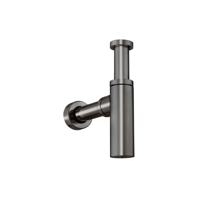 Crosswater Union Bottle Trap 400mm Long Brushed Black Chrome product image - Image 2