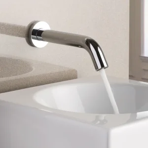 Just Taps React Sensor Wall Spout Mains And Battery Operated Chrome