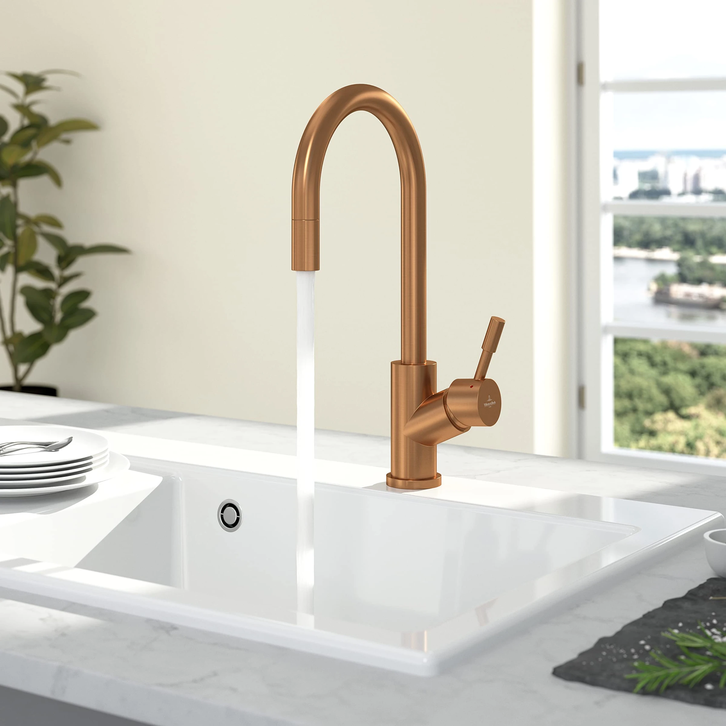 Just Taps Rose Gold Single Lever Sink Mixer