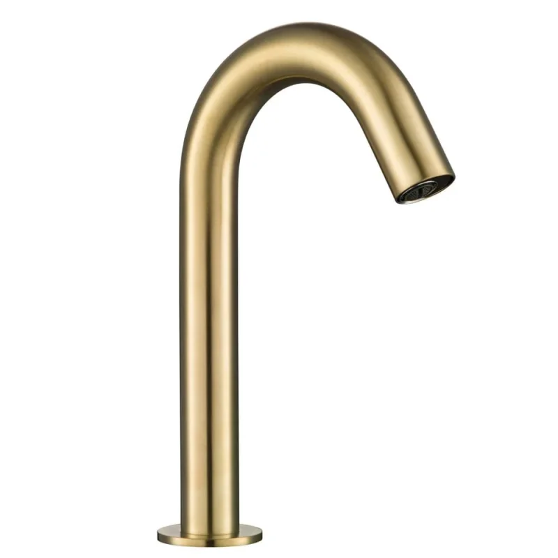 Just Taps React Sensor Deck Spout Mains And Battery Operated Brushed Brass detail view - Image 5