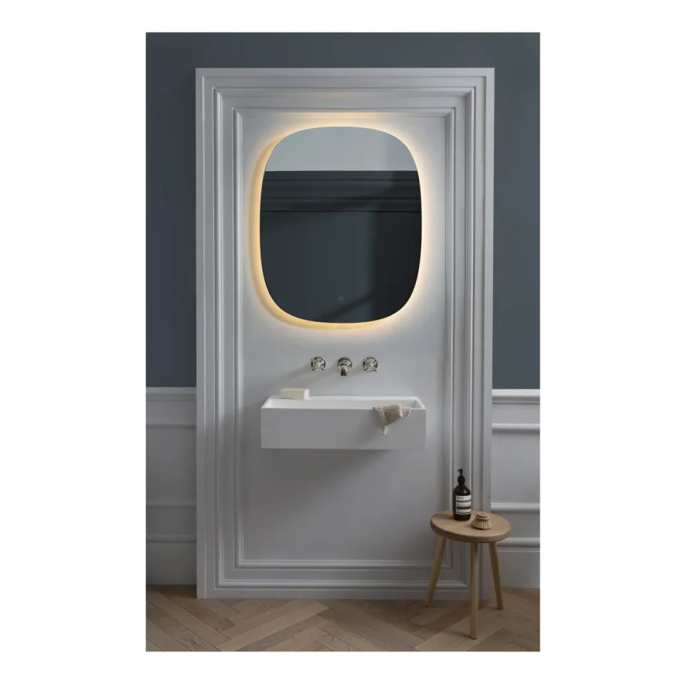 Just Taps Neon Led Mirror 650 detail view - Image 1