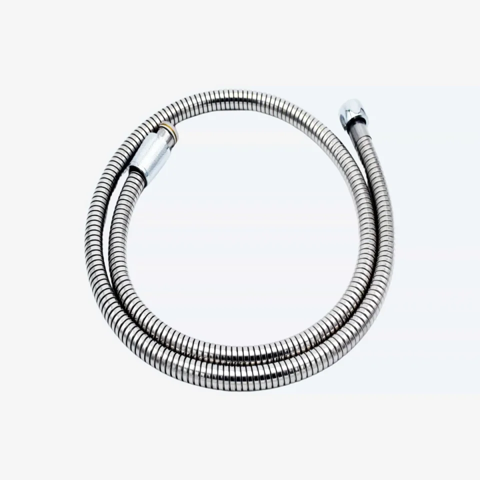 Just Taps Plastic Coated Shower Hose 1.25M Chrome detail view - Image 1