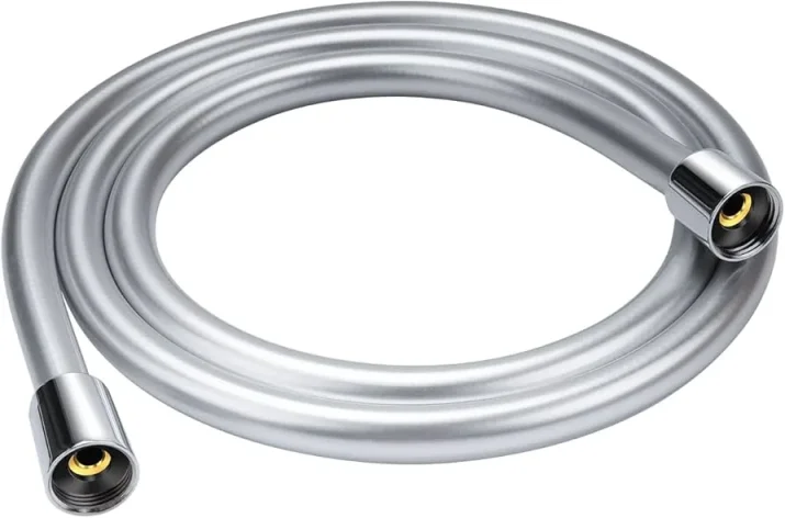 Just Taps Plastic Coated Shower Hose 1.60M Chrome detail view - Image 1