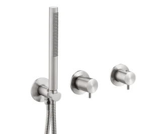 Just Taps Inox Modular 2 Outlet Thermostatic Shower Valve With Handset