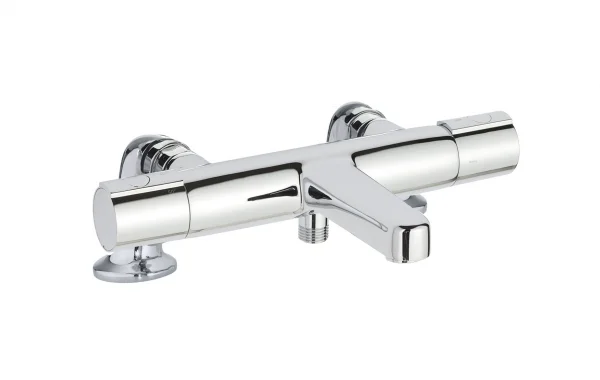 Just Taps Hugo Deck Mounted Thermostatic Bath Shower Mixer Without Kit Chrome