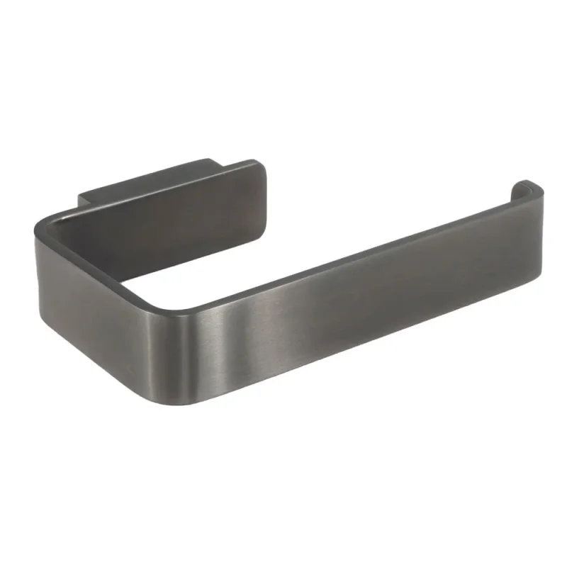 Just Taps Hix Toilet Paper Holder Brushed Black detail view - Image 1