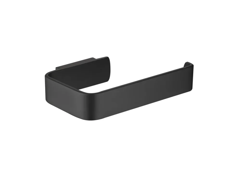 Just Taps Hix Toilet Paper Holder Matt Black detail view - Image 1