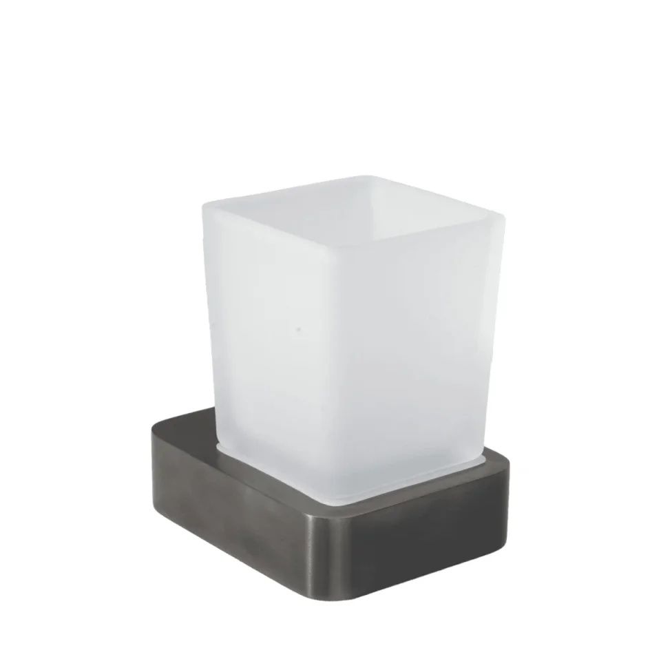 Just Taps Hix Tubler Holder Brushed Black detail view - Image 1