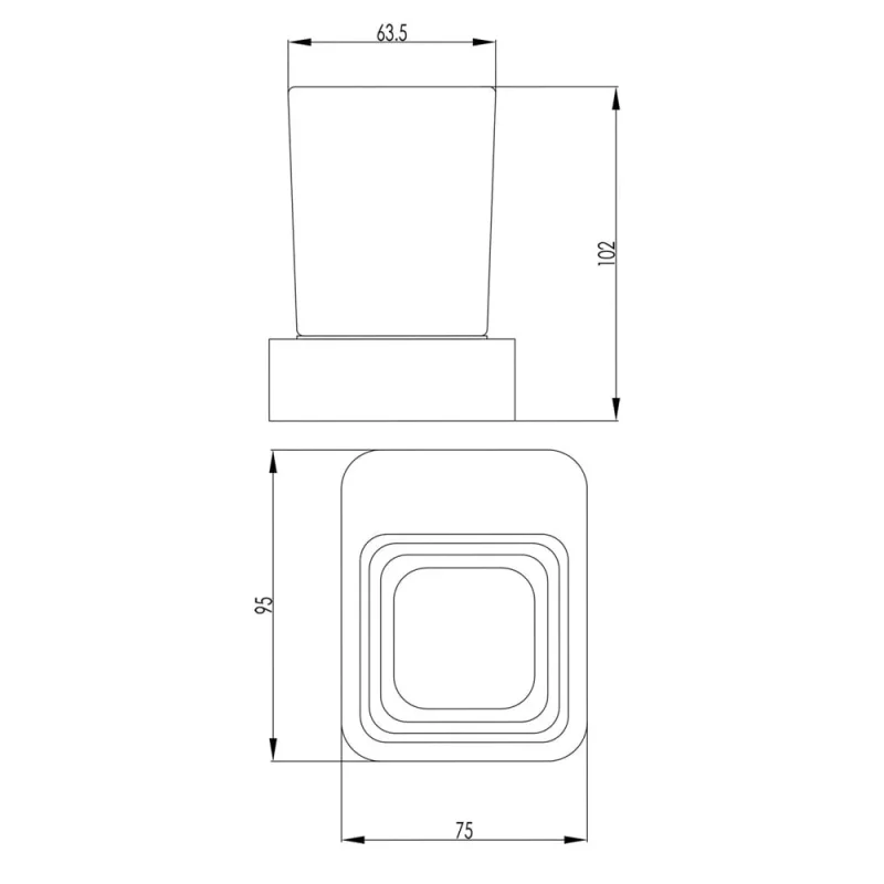 Just Taps Hix Tumbler Holder Chrome detail view - Image 8