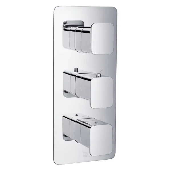 Just Taps Hix Thermostatic Valve 2 Option 3 Handle Chrome