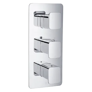 Just Taps Hix Thermostatic Valve 2 Option 3 Handle Chrome