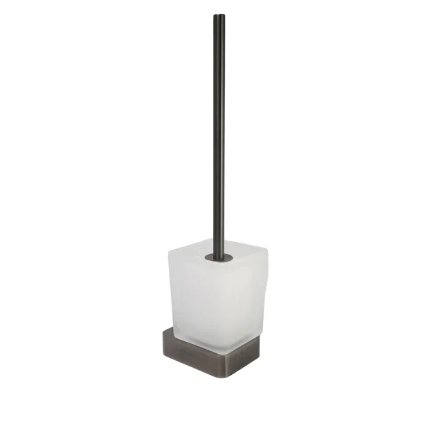 Just Taps Hix Toilet Brush Holder Brushed Black
