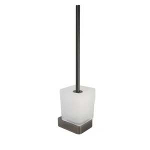 Just Taps Hix Toilet Brush Holder Brushed Black