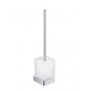 Just Taps Hix Toilet Brush Holder Chrome detail view - Image 4