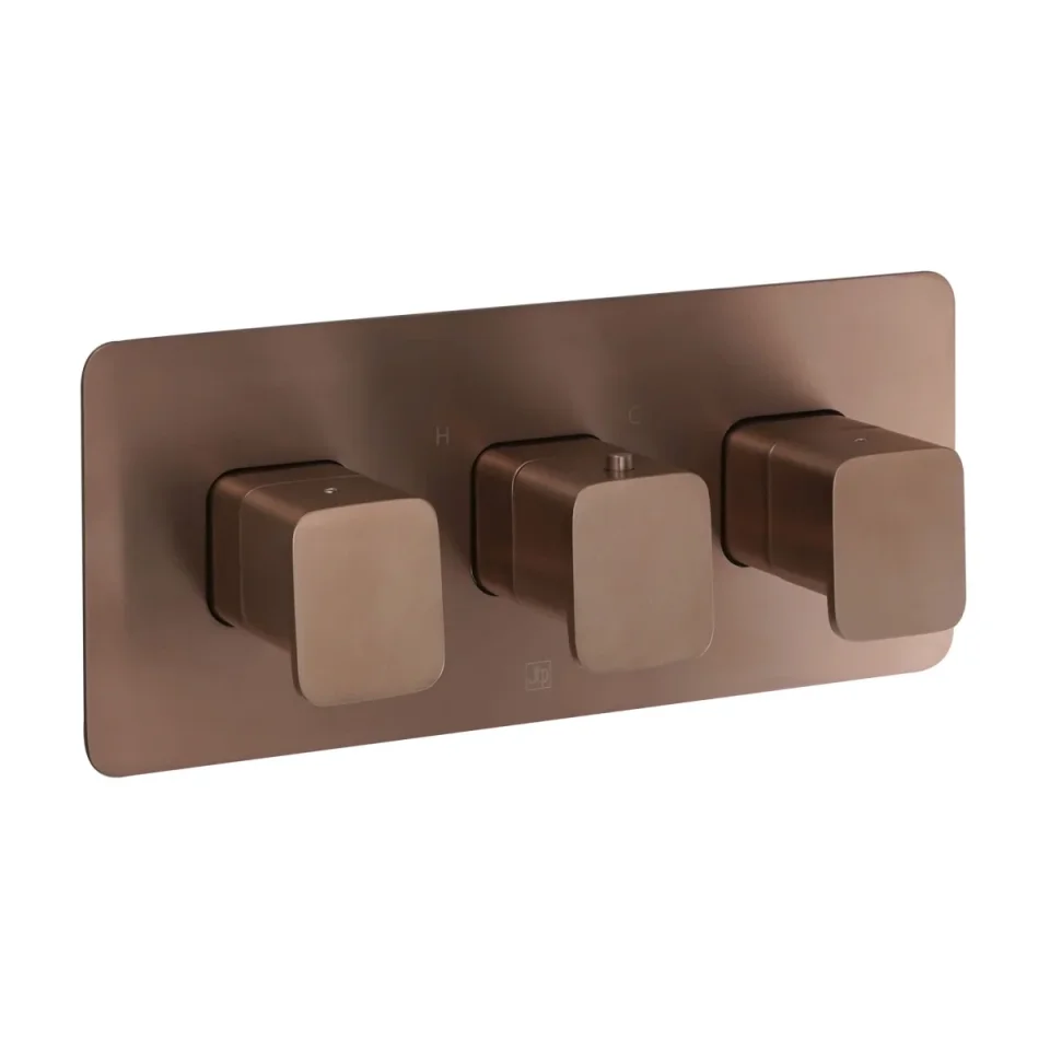 Just Taps Hix Thermostatic Concealed 3 Outlet Shower Valve detail view - Image 1