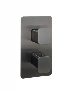 Just Taps Hix Thermostatic Shower Valve Single Option Brushed Black