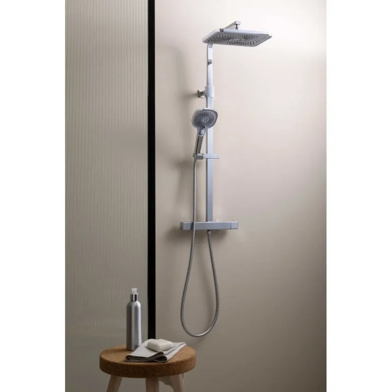 Just Taps Hix Thermostatic Bar Valve 2 Outlets Adjustable Riser Chrome detail view - Image 1