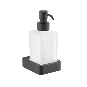 Just Taps Hix Soap Dispenser & Holder Matt Black