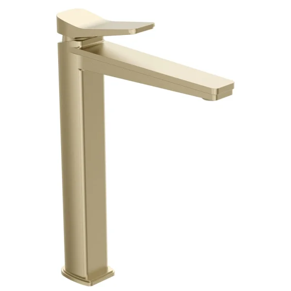 Just Taps Hix Tall Single Lever Basin Mixer Brushed Brass