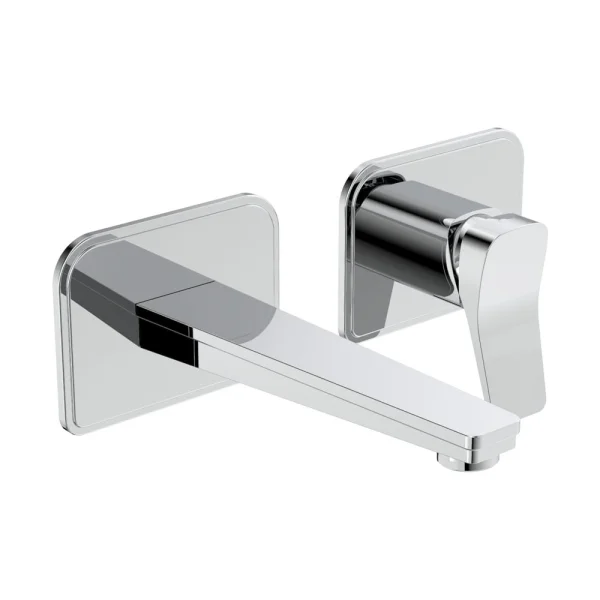 Just Taps Hix Single Lever Wall Mounted Basin Mixer Chrome