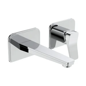 Just Taps Hix Single Lever Wall Mounted Basin Mixer Chrome
