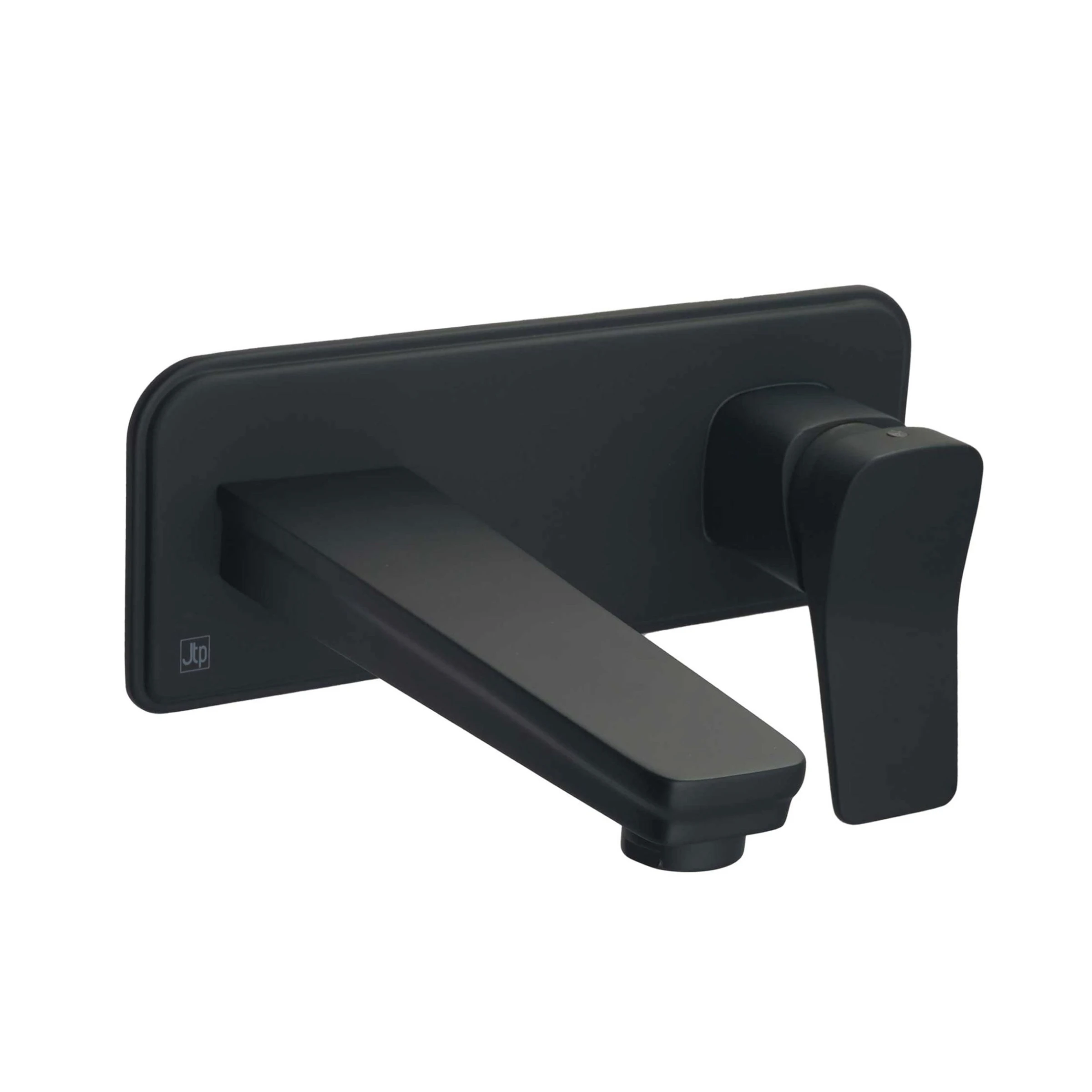 Just Taps Hix Single Lever Wall Mounted Basin Mixer Matt Black