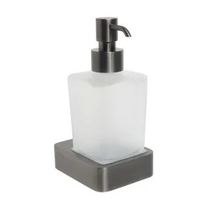 Just Taps Hix Soap Dispenser & Holder Brushed Black