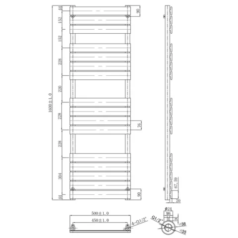 Just Taps Hix Radiator Chrome 1600 X 500 detail view - Image 5