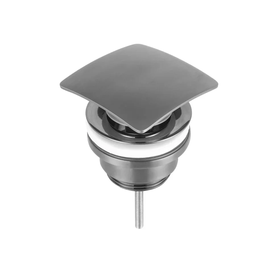 Just Taps Hix Basin Waste Universal Slotted And Unslotted Brushed Black detail view - Image 1