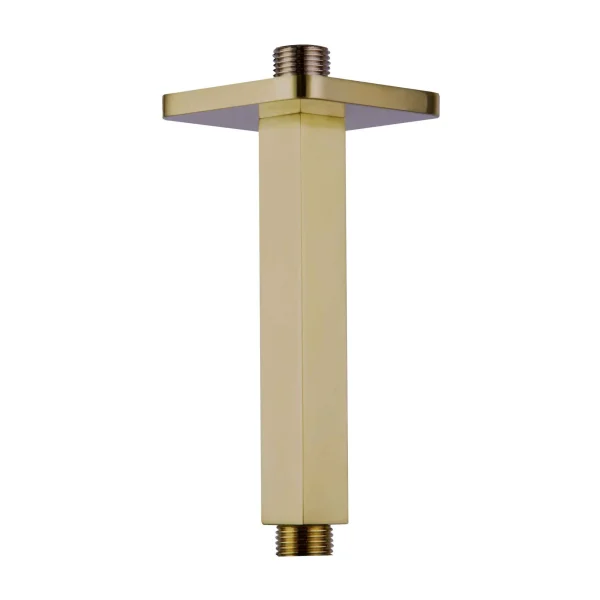 Just Taps Hix Ceiling Shower Arm 150mm Brushed Brass