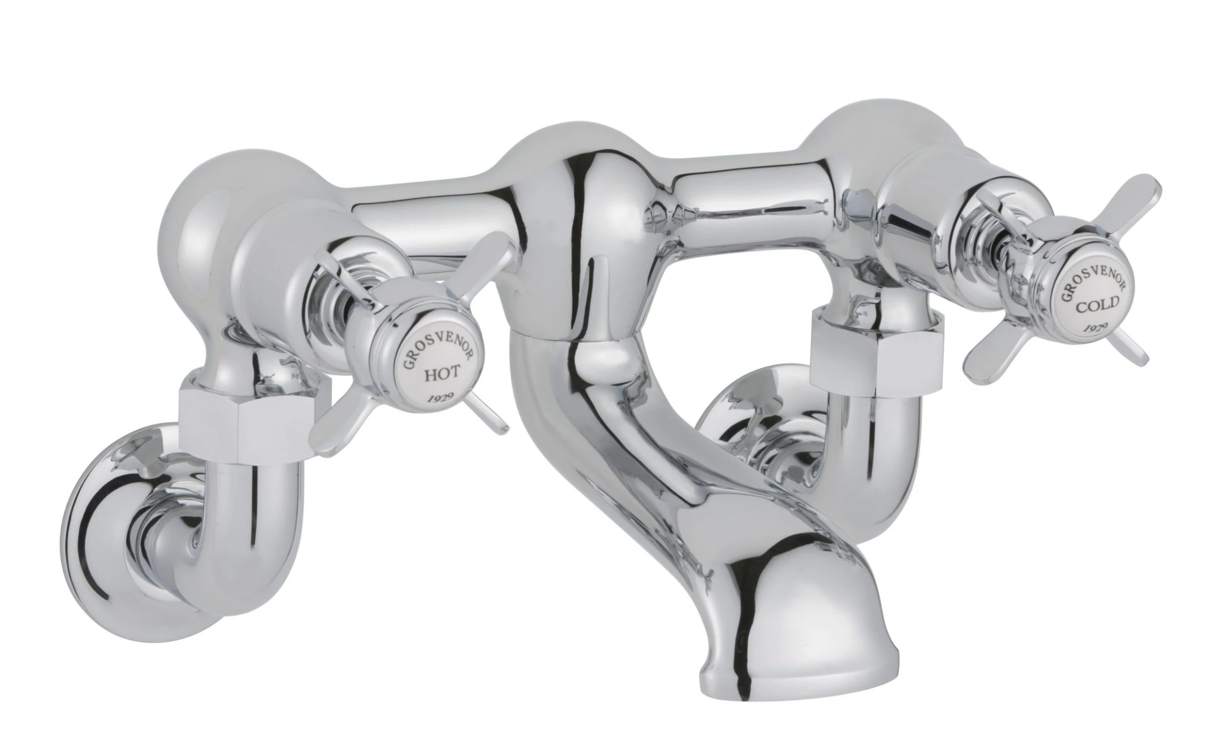 Just Taps Grosvenor Pinch Wall Mounted Bath Filler Chrome