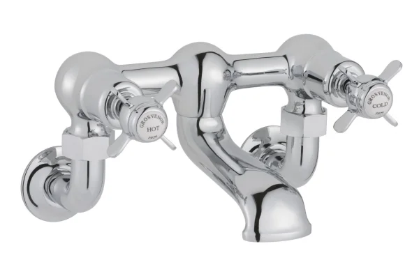 Just Taps Grosvenor Pinch Wall Mounted Bath Filler Chrome