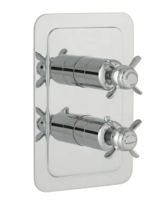 Just Taps Grosvenor Pinch- Concealed Thermostatic 1 Outlet Valve Vertical Chrome