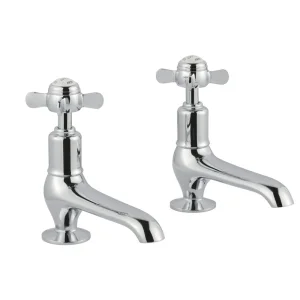 Just Taps Grosvenor Pinch Long Nose Basin Taps Chrome