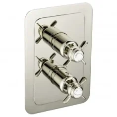 Just Taps Grosvenor Pinch Thermo Concealed 1 Outlet Shower Valve Vertical  Nickel