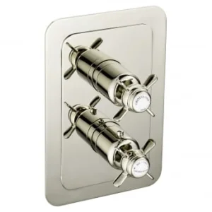 Just Taps Grosvenor Pinch Thermo Concealed 2 Outlet Shower Valve Vertical
