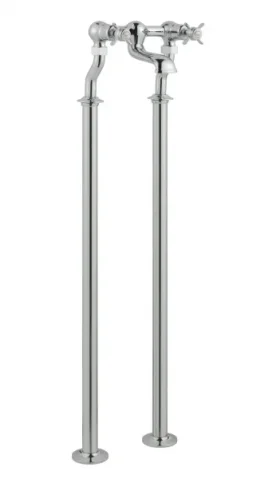 Just Taps Grosvenor Pinch Freestanding Bath Filler Chrome detail view - Image 1