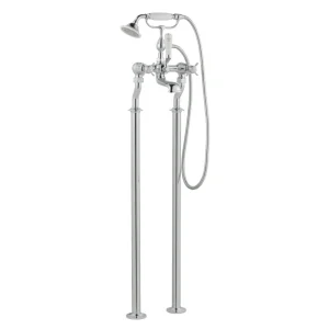 Just Taps Grosvenor Pinch Freestanding Bath Shower Mixer With Kit