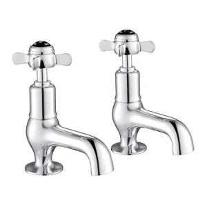 Just Taps Grosvenor Pinch Cloakroom Basin Taps Matt Black