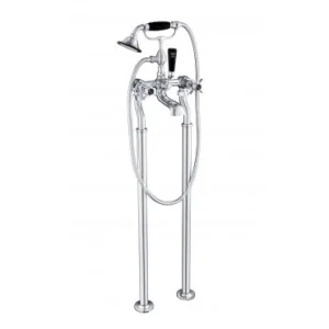 Just Taps Grosvenor Pinch Bath Shower Mixer With Kit Matt Black
