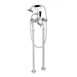 Just Taps Grosvenor Pinch Bath Shower Mixer With Kit Matt Black