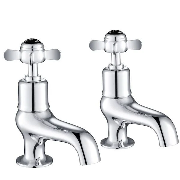 Just Taps Grosvenor Pinch Bath Taps Matt Black